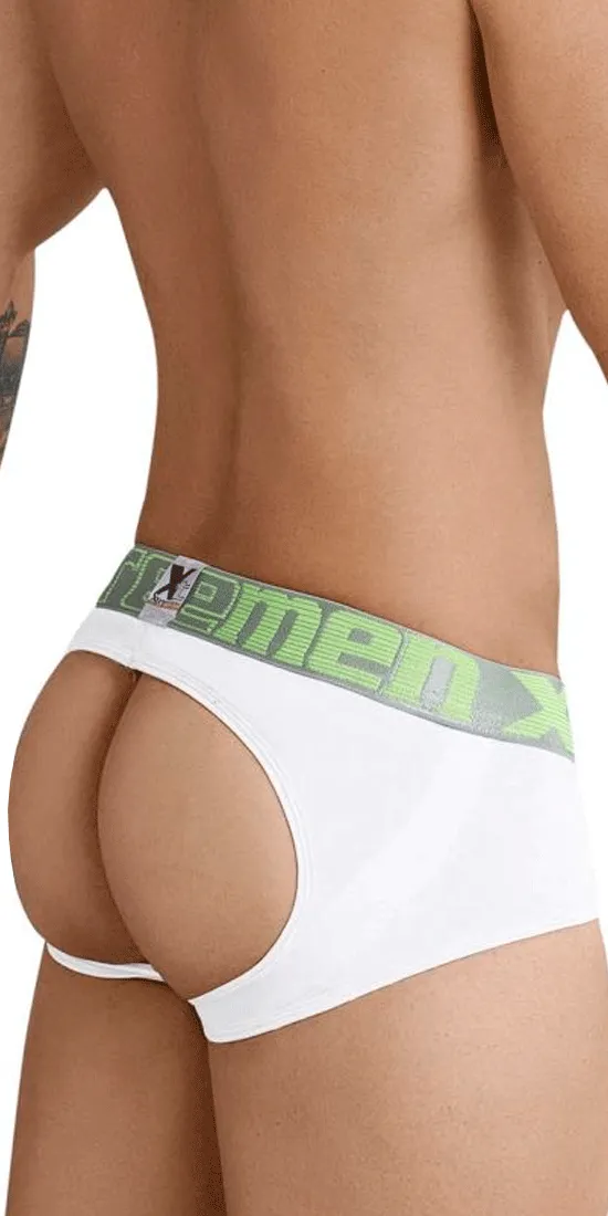 Xtremen 91032 Butt Lifter Jockstrap White-silver