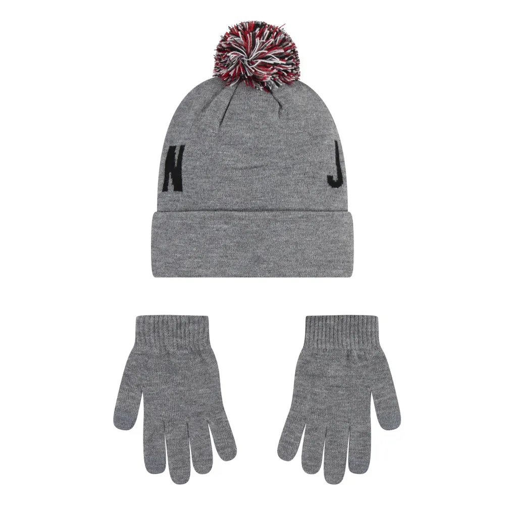 Youth HBR Pom Beanie & Glove Set